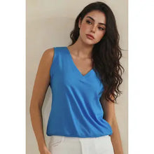Luxeair Ribbed Relaxed V-Neck Tank Top- Assorted Colors