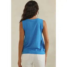 Luxeair Ribbed Relaxed V-Neck Tank Top- Assorted Colors