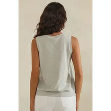 Luxeair Ribbed Relaxed V-Neck Tank Top- Assorted Colors