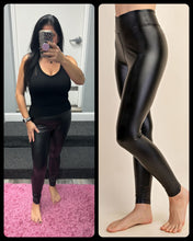 RAE MODE FAUX LEATHER CHIC LEGGINGS - BLACK