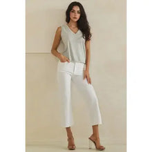Luxeair Ribbed Relaxed V-Neck Tank Top- Assorted Colors