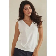 Luxeair Ribbed Relaxed V-Neck Tank Top- Assorted Colors