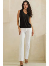 Luxeair Ribbed Relaxed V-Neck Tank Top- Assorted Colors