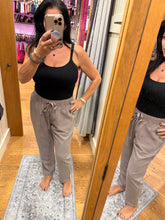 New Color-tencel Tapered Pants - Charcoal or Greige