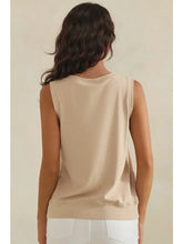 Luxeair Ribbed Relaxed V-Neck Tank Top- Assorted Colors