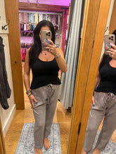 New Color-tencel Tapered Pants - Charcoal or Greige