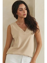 Luxeair Ribbed Relaxed V-Neck Tank Top- Assorted Colors
