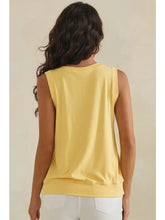 Luxeair Ribbed Relaxed V-Neck Tank Top- Assorted Colors