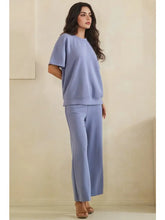 Sofie Soft Modal Short Sleeve Top and Cropped Pant Set - Black or Light Denim