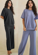 Sofie Soft Modal Short Sleeve Top and Cropped Pant Set - Black or Light Denim