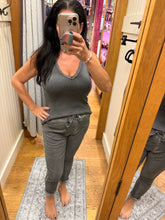 Rhinestone Stretch Pants - Dark Grey or Taupe