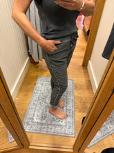 Rhinestone Stretch Pants - Dark Grey or Taupe