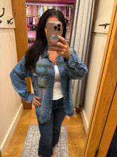 Denim Painted Top