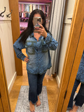 Denim Painted Top