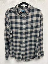 One of a kind hand bleached rock band flannel - Medium