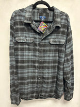 One of a kind hand bleached rock band flannel - 3XL (54-56)