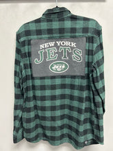 One of a kind hand bleached rock band flannel - Medium