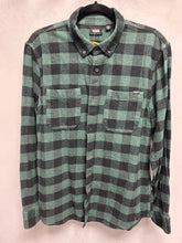 One of a kind hand bleached rock band flannel - Medium