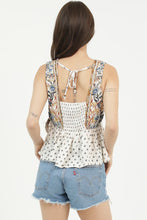 V Neck Lace Trim Tank Top - Ivory