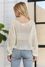 Lightweight Loose Knit Star Sweater - Charcoal, Oatmeal or Ivory