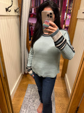 Mystree Raglan Sleeve Sweater Top - Sea foam, Stone Or Black
