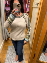 Mystree Raglan Sleeve Sweater Top - Sea foam, Stone Or Black