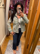 Mystree Flower Embroidery Hoodie Jacket- Washed Black, Washed Rose Or Washed Seafoam