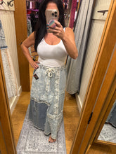 POL Patchwork Denim Skirt - Denim Multi
