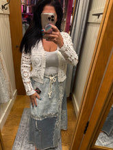 POL Patchwork Denim Skirt - Denim Multi