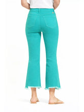 1822 27'' Luxe Demi-Boot Jean w/ Sharkbite Frayed Hem in Seafoam