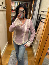 POL V-neck long sleeve regular fit top in rib - Assorted Colors