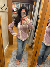 POL V-neck long sleeve regular fit top in rib - Assorted Colors