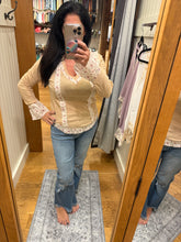 POL V-neck long sleeve regular fit top in rib - Assorted Colors