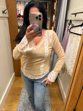 POL V-neck long sleeve regular fit top in rib - Assorted Colors