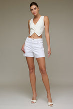 HIDDEN White 4in Inseam A Line Shorts