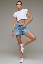 HIDDEN Medium High Rise Tie Waist A Line Shorts