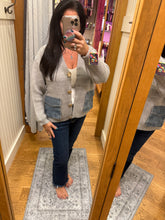 Denim Pockets Cardigan - Charcoal, Beige or Light Grey