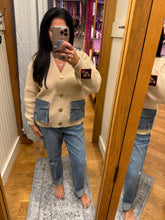 Denim Pockets Cardigan - Charcoal, Beige or Light Grey