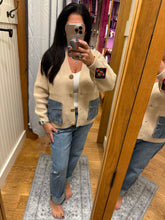 Denim Pockets Cardigan - Charcoal, Beige or Light Grey