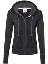 LADIES ZEN FULL ZIP HOOD - TWISTED BLACK,DARK SMOKE OR CEMENT