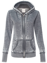 LADIES ZEN FULL ZIP HOOD - TWISTED BLACK,DARK SMOKE OR CEMENT