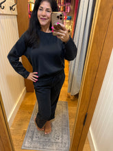 Ariella Solid Scuba Top Witth Monochrome Snake Detail- Charcoal Or Black