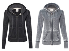 LADIES ZEN FULL ZIP HOOD - TWISTED BLACK,DARK SMOKE OR CEMENT