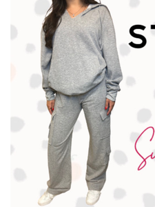 Suzette Brushed Soft Cloud Sweat Shirt - Black or Heather Grey