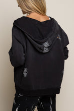 POL Washed Distressed Zip-up Hoodie - Assorted Colors