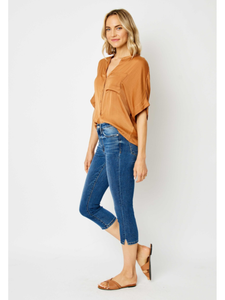 JUDY BLUE CAPRI WITH SIDE SLIT