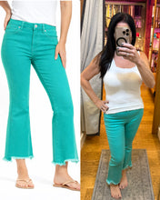 1822 27'' Luxe Demi-Boot Jean w/ Sharkbite Frayed Hem in Seafoam