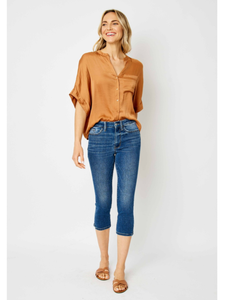 JUDY BLUE CAPRI WITH SIDE SLIT