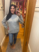 Oversized, relaxed sweater with accent, color, stitching, detail - Dusty Pink or Heather Gray