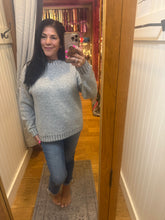 Oversized, relaxed sweater with accent, color, stitching, detail - Dusty Pink or Heather Gray